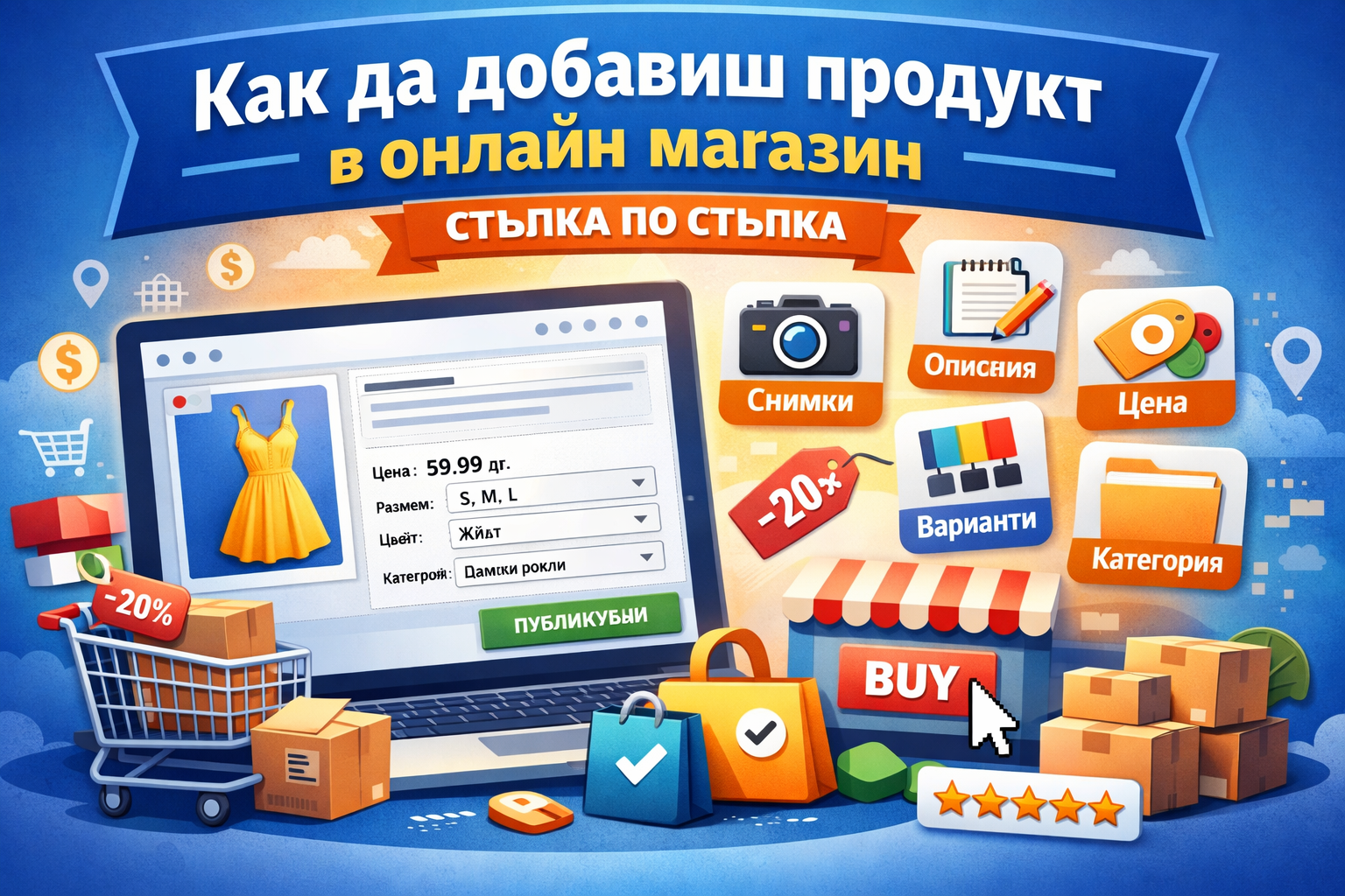 Как да добавиш продукт в онлайн магазин – пълно ръководство