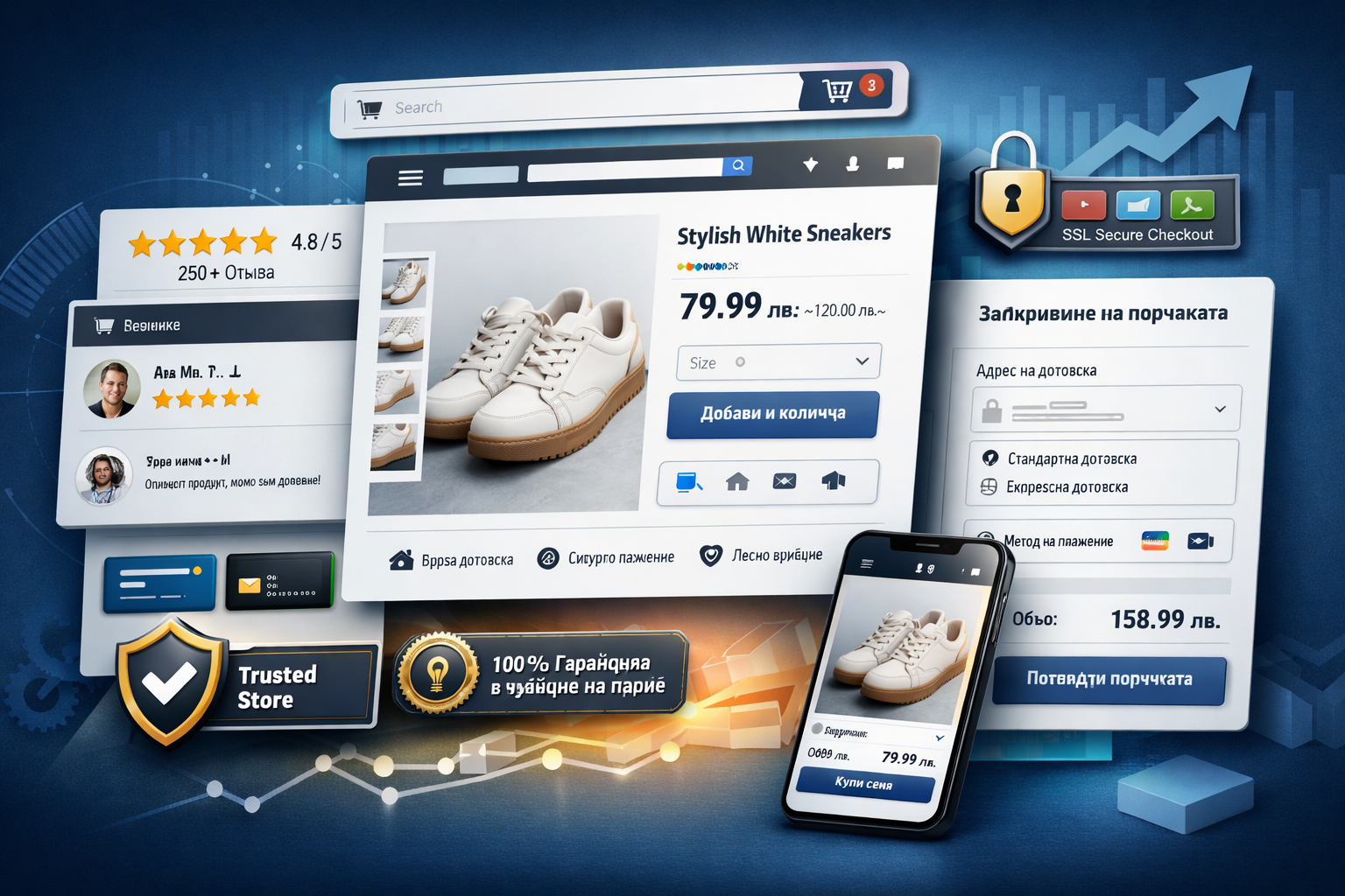 Ключови eCommerce дизайн елементи, които превръщат посетителите в клиенти
