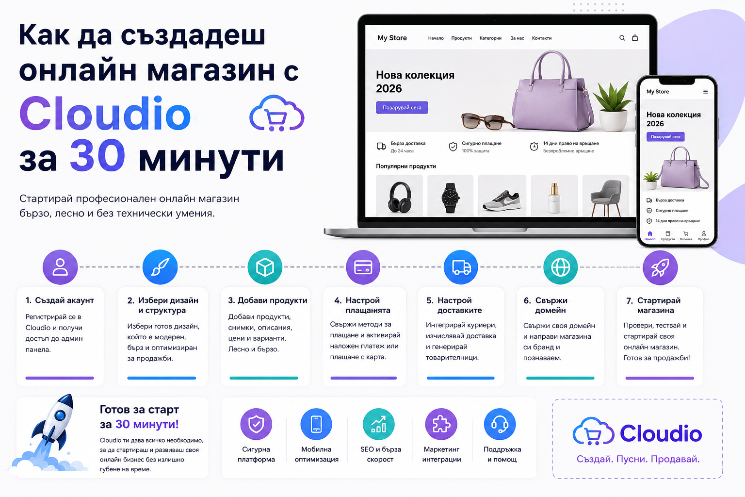 Как да създадеш онлайн магазин с Cloudio за 30 минути