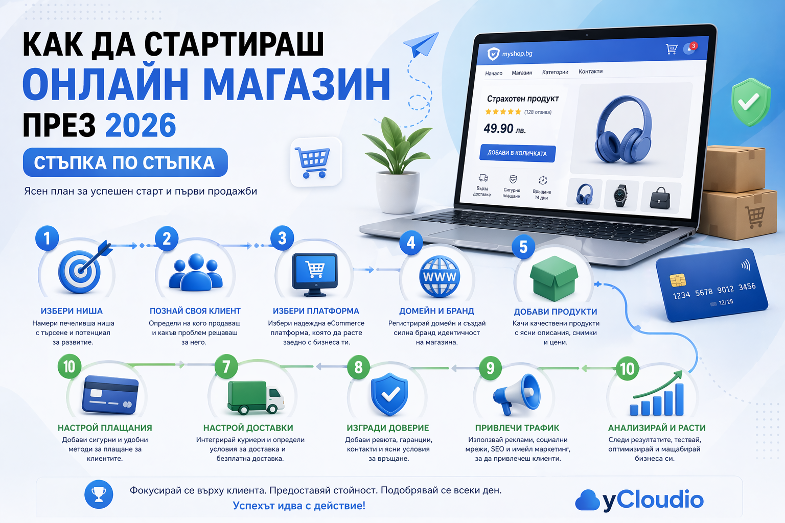 Как да стартираш онлайн магазин през 2026 година – стъпка по стъпка