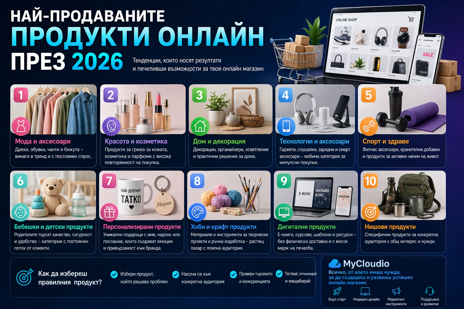 Най-продаваните продукти онлайн през 2026 година