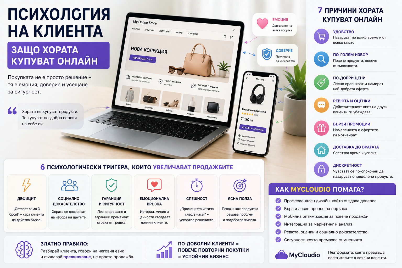 Психология на клиента – защо хората купуват онлайн